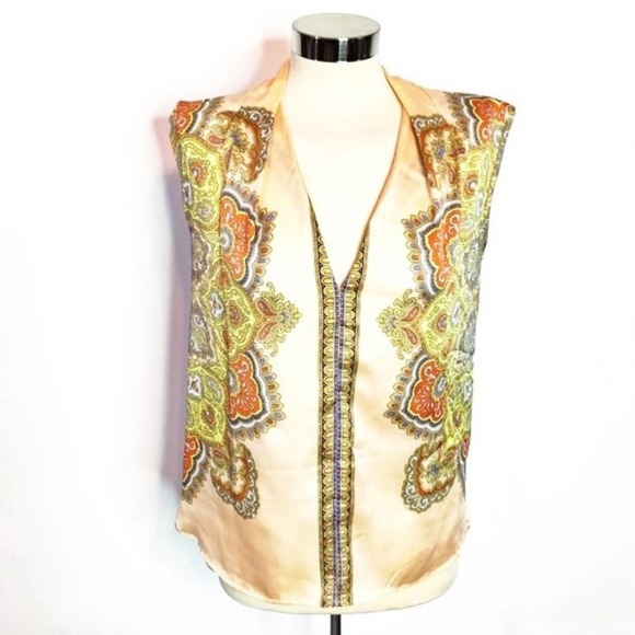 Anthropologie tiny scarf print top - Picture 2 of 8